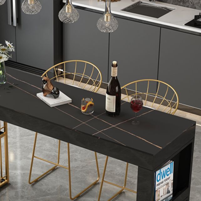 Indoor Modern Counter Height Set Stone Top Storage 1/2/3 Pieces Pub Dining Set Clearhalo 'Bar Furniture' 'furn' 'furn_home_bar_bar_sets' 'Furniture' 'Home Bars & Bar Sets' 'home_bar_bar_sets' 'Kitchen & Dining Furniture' 1200x1200_230e9328-2618-4dd1-a7d1-8d6c5a601fb4
