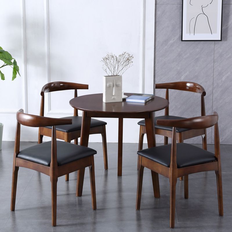 Round Dining Table Solid Wood Contemporary Style Dinner Table for Home Kitchen Clearhalo 'Dining Tables & Seating' 'Dining Tables' 'dining_table' 'furn' 'furn_dining_table' 'Furniture' 'Kitchen & Dining Furniture' 1200x1200_230eee5c-c584-4554-9f8e-06be3cbe523f