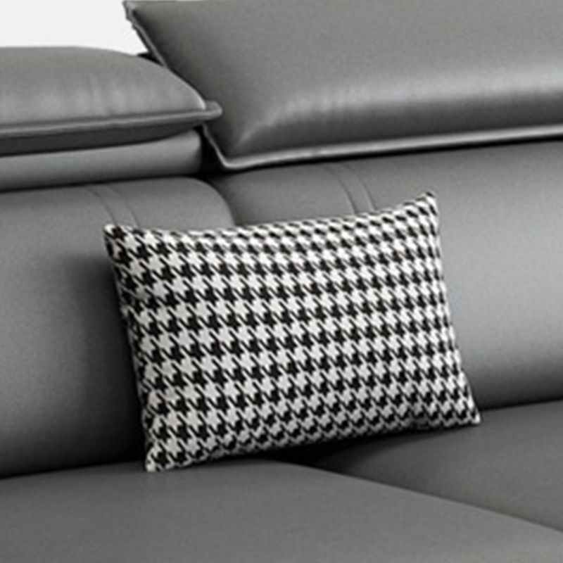 静止フェイクレザーリビングルーム座席埋没腕クッションノルディックソファ