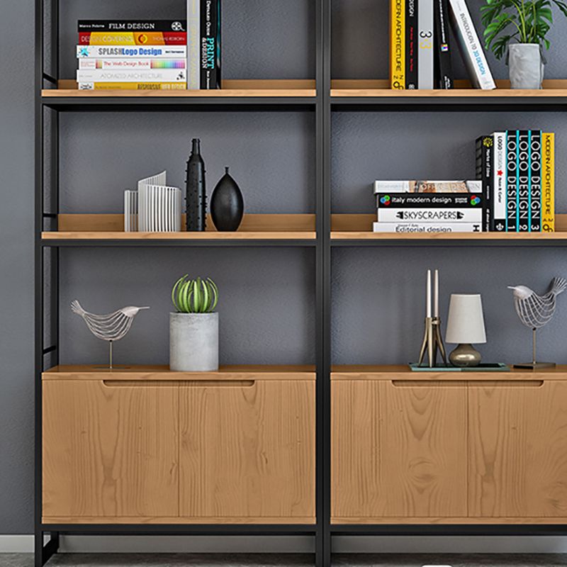 Etagere Metal Bookshelf Natural Shelf Bookcase for Study Room