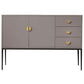 3-Drawer Engineered Wood Sideboard Glam Cabinets Credenza for Living Room Clearhalo 'buffet_sideboard' 'Buffets & Sideboards' 'furn' 'furn_buffet_sideboard' 'Furniture' 'furniture_buffet_sideboard' 'Kitchen & Dining Furniture' 1200x1200_2310b4a9-aa5b-450f-9770-15e415b1dbb5