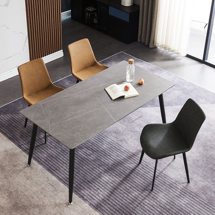 Modern 1/2/4/5/7 Pieces Dining Set Rectangle Stone Dining Table for Kitchen Clearhalo 'Dining Room Sets' 'Dining Tables & Seating' 'dining_room_set' 'furn' 'furn_dining_room_set' 'Furniture' 'Kitchen & Dining Furniture' 1200x1200_2311dd1d-27a8-4eda-9811-a952cee0722e