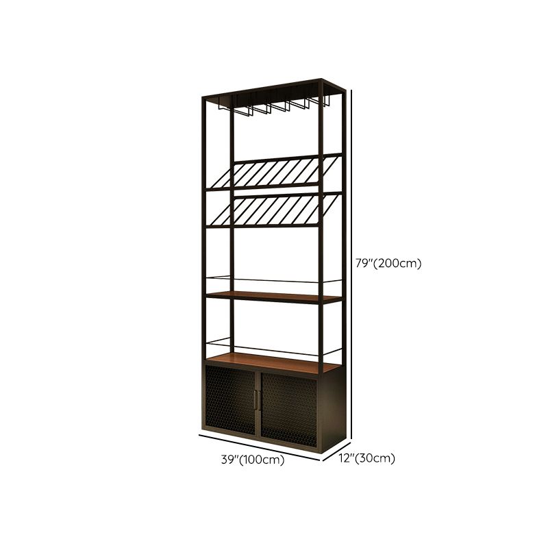 Metal Floor Bottle Wine Rack Contemporary Black Wine Holder Rack Clearhalo 'furn' 'furn_wine_racks' 'Furniture' 'Kitchen & Dining Furniture' 'Wine Racks' 'wine_racks' 1200x1200_23133b23-1ecf-4e38-bd23-78c1d3cc0475