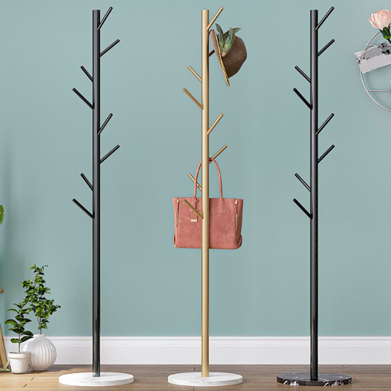 Prachtig kap -rek Multi -jas haken metalen rek met marmeren bodem