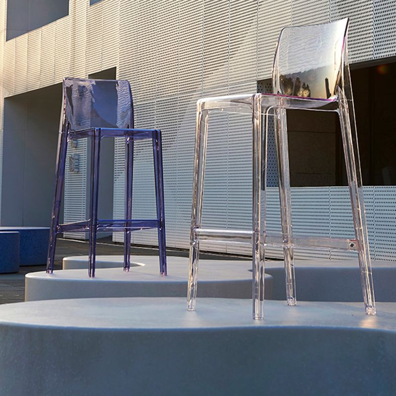 Scandinavian Armless Bar Stool Acrylic Low Back Counter Stool Clearhalo 'Bar Furniture' 'Bar Stools' 'bar_stools' 'furn' 'furn_bar_stools' 'Furniture' 'Kitchen & Dining Furniture' 1200x1200_2313be1a-4cdd-411f-840e-5ef82855ad33