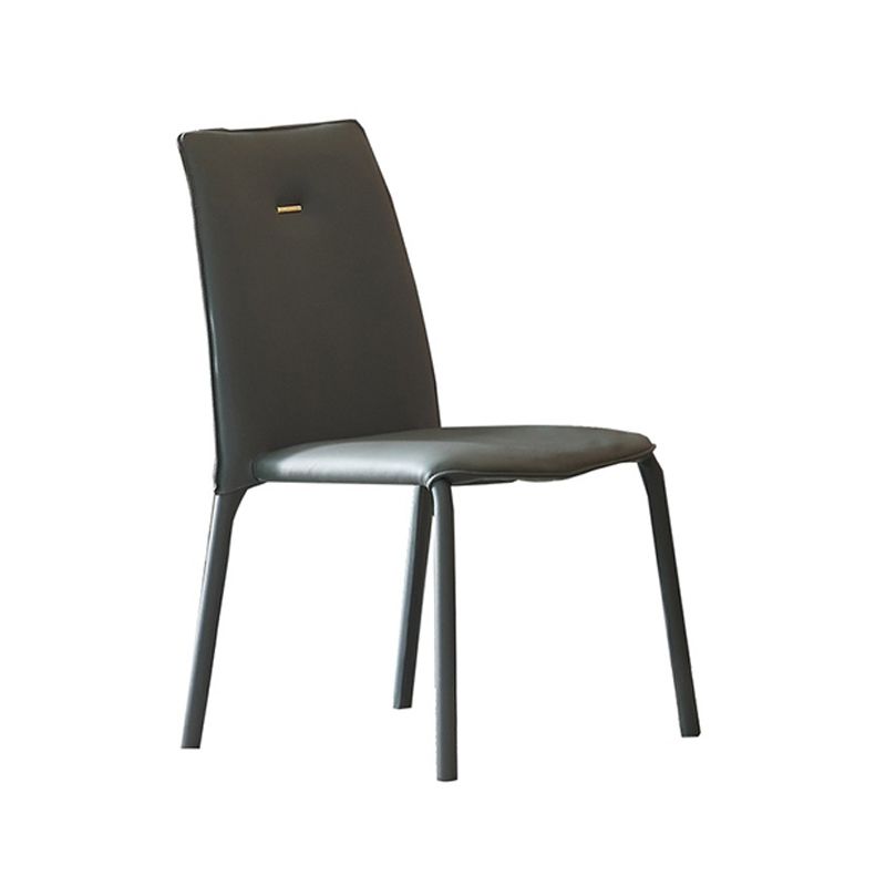 Orange and Gray Dining Chairs Contemporary Armless Low Back Dining Side Chair