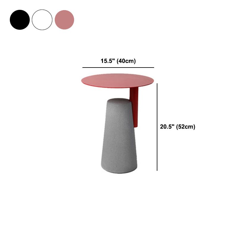 Pedestal Base Design Cocktail Table Metal Top Round Coffee Table Clearhalo 'Coffee & Accent Tables' 'End & Side Tables' 'end_side_table' 'end_side_tables' 'furn' 'furn_end_side_tables' 'Furniture' 'furniture_end_side_table' 'Living Room Furniture' 1200x1200_2315022e-361c-4d44-b589-cf38fa77230e