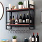 Metal Wall Mounted Wine Glass Stemware Rack Holder Industrial Wine Rack Kit Clearhalo 'furn' 'furn_wine_racks' 'Furniture' 'Kitchen & Dining Furniture' 'Wine Racks' 'wine_racks' 1200x1200_23160c96-b946-4580-b61a-6340d4ac0ee9