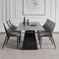 Modern Scalable Dinette Set 1/4/5/7 Pieces Grey Sintered Stone Top Dining Table Set Clearhalo 'Dining Room Sets' 'Dining Tables & Seating' 'dining_room_set' 'furn' 'furn_dining_room_set' 'Furniture' 'furniture_dining_room_set' 'Kitchen & Dining Furniture' 1200x1200_2319655b-2dfc-4a99-b0e9-1e900e990512