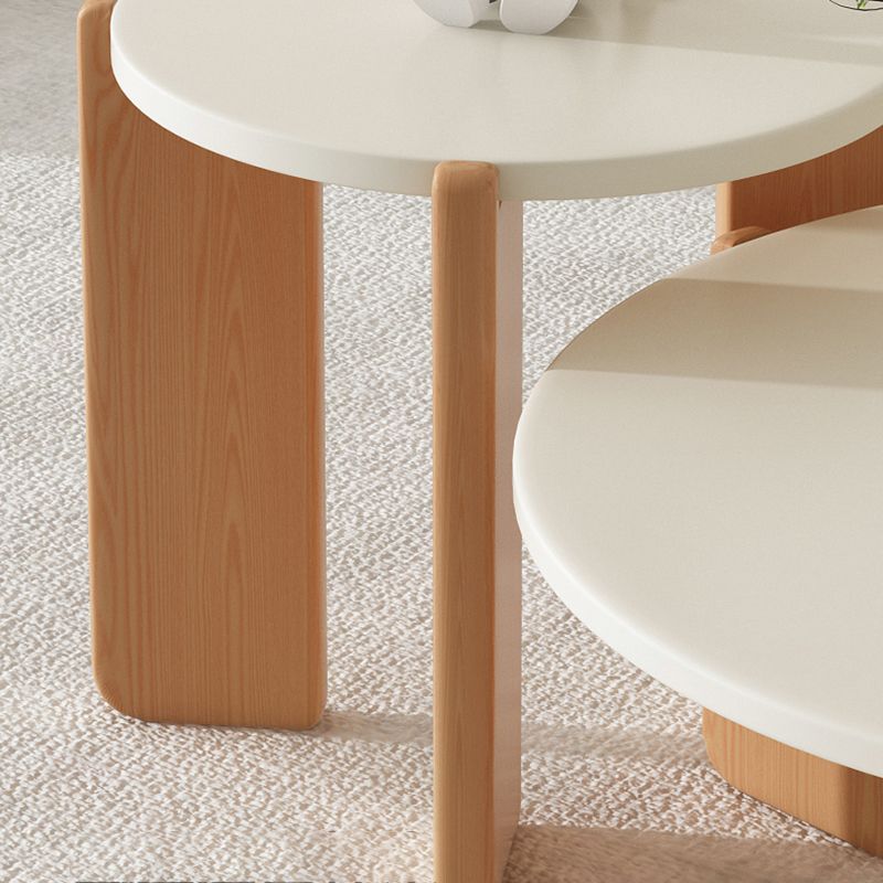3 Legs Coffee Table Set Modern No Distressing Round Wood Coffee Table Clearhalo 'Coffee & Accent Tables' 'Coffee Tables' 'coffee_tables' 'furn' 'furn_coffee_tables' 'Furniture' 'Living Room Furniture' 1200x1200_231a9bdd-bae0-4b5b-ba3a-4a60020a495a