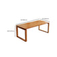 Moderne eettafel met dubbel voetstuk, grenenhouten tafel voor eetkamer