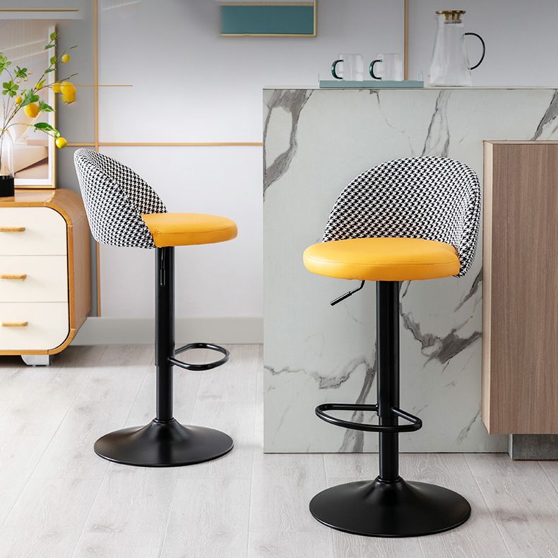 Modern Style Bar-stool with Adjustable Height Footrest Metal Leg for Counter Bar Clearhalo 'Bar Furniture' 'Bar Stools' 'bar_stools' 'furn' 'furn_bar_stools' 'furniture_bar_stools' 'Kitchen & Dining Furniture' 'kitchen&dining_furn' 'kitchen' 'kitchen_furn' Furniture' 1200x1200_231b7004-e7c5-4f10-9980-c166a67198cd