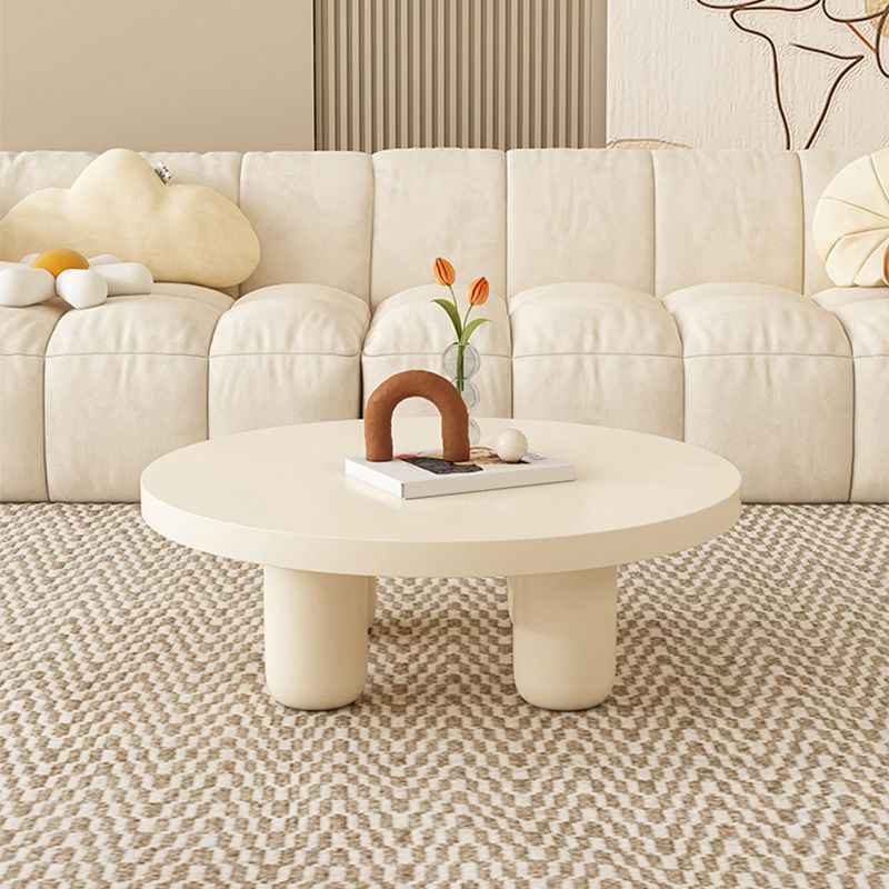 Mesa de centro de madera para cóctel, mesa auxiliar o de café blanca con 4 patas