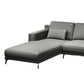 Square Arm Grey Pillowed Back Cushions Splayed Wooden Legs Sofa Clearhalo 'furn' 'furn_sectionals' 'Furniture' 'furniture_sectionals' 'kitchen' 'kitchen_sectionals' 'Living Room Furniture' 'Sectionals' 1200x1200_231d3073-68ef-4af6-8798-7874e367c731