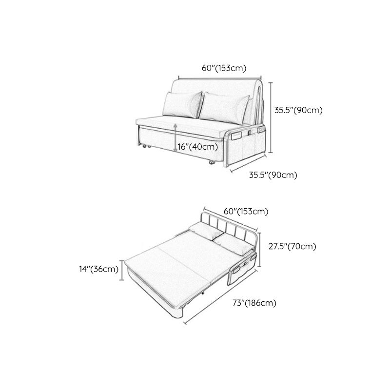 Sofá de durmiente de Futon Futon and Mattress Back Futon con almacenamiento