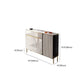 Porte di vetro in pietra di credenza in stile glam Credenza a buffet con armadi e cassetti
