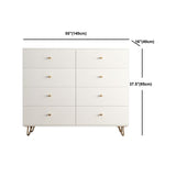 15.74" Wide Modern Accent Chest White Accent Cabinet with Drawers