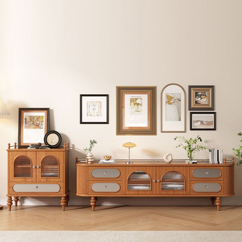Solid Wood TV Stand Console Traditional Media Console TV Stand with Drawers Clearhalo 'furn' 'furn_tv_stands_entertainment_centers' 'Furniture' 'Living Room Furniture' 'TV Stands & Entertainment Centers' 'TV Stands & Media Storage Furniture' 'tv_stands_entertainment_centers' 1200x1200_2326a2c8-b2fa-4b4d-9214-b366d25b7afb