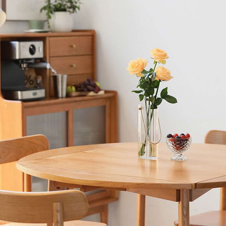 Cherry Wooden Round Table Extendable 4 Legs Square Dining Table in Nature Clearhalo ' dining_table' 'Dining Tables & Seating' 'Dining Tables' 'furn' 'furn_dining_table' 'Furniture' 'furniture_dining_table' 'Kitchen & Dining Furniture' 'kitchen&dining_furn' 'kitchen' 'kitchen_dining_table' 1200x1200_23276373-b55e-41a7-98f9-7f5bd8064f76