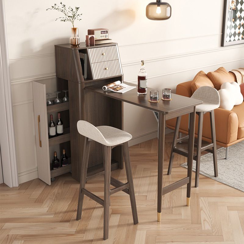 Modern Wood Rectangle Counter Table 2/3 Pieces Bar Table Set for Living Room