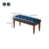 Rubberwood Seating Bench 16.5" W Cushioned Rectangle Entryway Bench Clearhalo 'Benches' 'Chairs & Seating' 'furn' 'furn_benches' 'Furniture' 'Living Room Furniture' 1200x1200_23292417-08fa-4686-8fd4-74818a893687