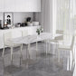 Modern 1/4/5/7 Pieces Dining Table Rectangle Stone Furniture in White Clearhalo 'Dining Room Sets' 'Dining Tables & Seating' 'dining_room_set' 'furn' 'furn_dining_room_set' 'Furniture' 'Kitchen & Dining Furniture' 1200x1200_232940d2-b75f-4ffa-9fa9-0ee0b6d1dc0f