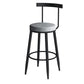 Modern Armless Backrest Counter Stool Iron Cafe Bar Stool with Velvet Cushion Clearhalo 'Bar Furniture' 'Bar Stools' 'bar_stools' 'furn' 'furn_bar_stools' 'Furniture' 'furniture_bar_stools' 'Kitchen & Dining Furniture' 1200x1200_23295cec-a52d-4178-aa88-0a69b8c82351