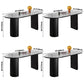 Marble Dining Table Contemporary Style Dining Site Table with Double Pedestal Clearhalo ' dining_table' 'Dining Tables & Seating' 'Dining Tables' 'furn' 'furn_dining_table' 'Furniture' 'furniture_dining_table' 'Kitchen & Dining Furniture' 'kitchen&dining_furn' 'kitchen' 'kitchen_dining_table' 1200x1200_23297e15-73ce-4c4d-97e3-ec97b0f5a13d