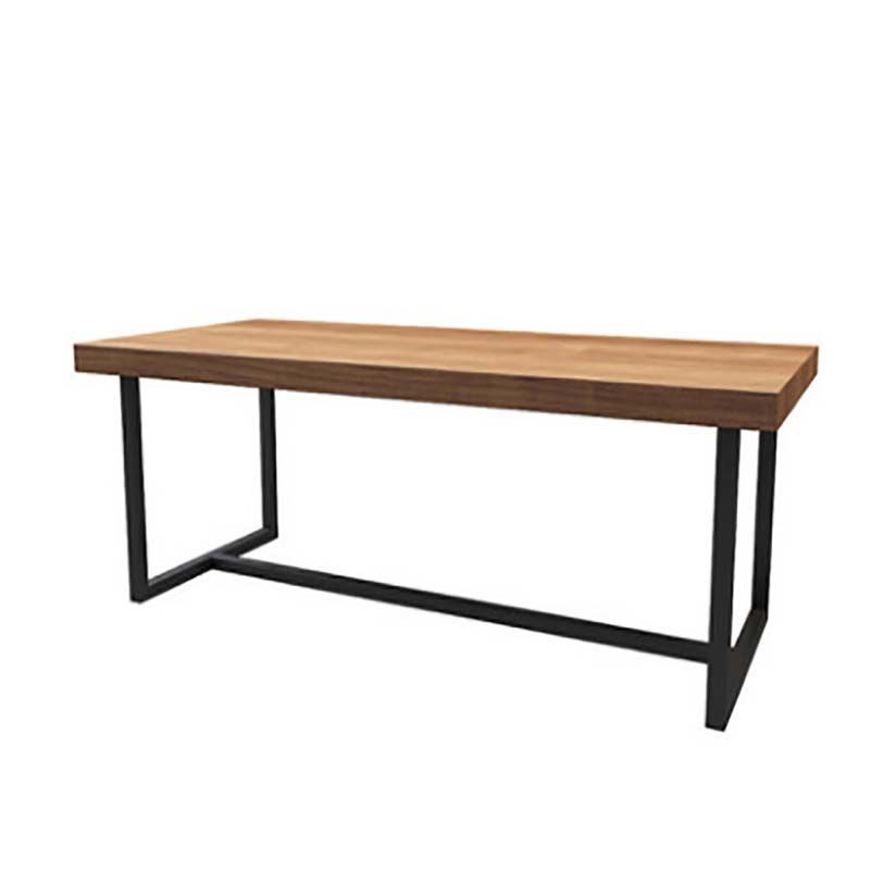 Brown Dinette Table with Metal Frame Industrial Solid Wood Top Dining Table Clearhalo 'Dining Tables & Seating' 'Dining Tables' 'dining_table' 'furn' 'furn_dining_table' 'Furniture' 'Kitchen & Dining Furniture' 1200x1200_232a6d1b-b888-44ea-b29f-e5c0ee0c24c5