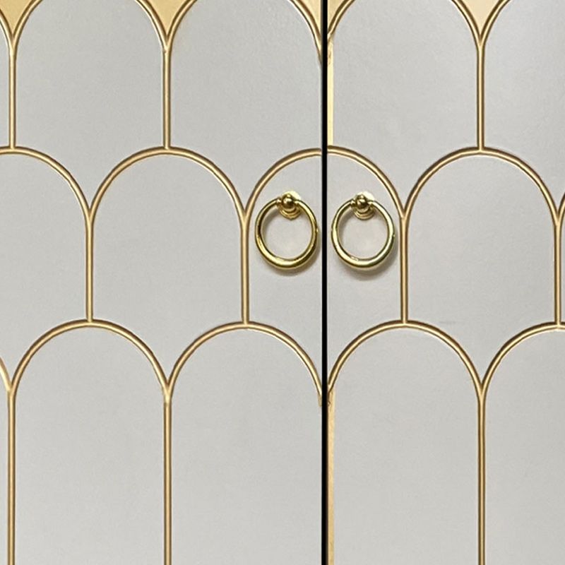 Table du buffet de buffet en bois Table du buffet de style glam pour le salon