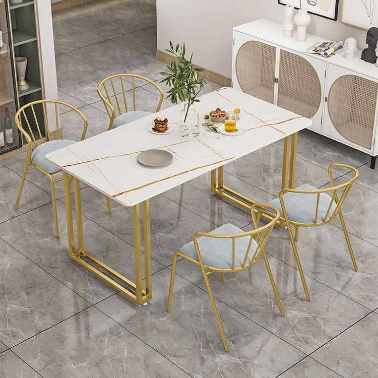 Traditional Luxury Dining Table Sintered Stone Table with Gold Frame Clearhalo ' dining_table' 'Dining Tables & Seating' 'Dining Tables' 'furn' 'furn_dining_table' 'Furniture' 'furniture_dining_table' 'Kitchen & Dining Furniture' 'kitchen&dining_furn' 'kitchen' 'kitchen_dining_table' 1200x1200_232b3618-b04f-4d56-a808-81d6de7104c6