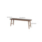 Bureau d'écriture contemporain marron bureau de bureau en bois massif avec jambes