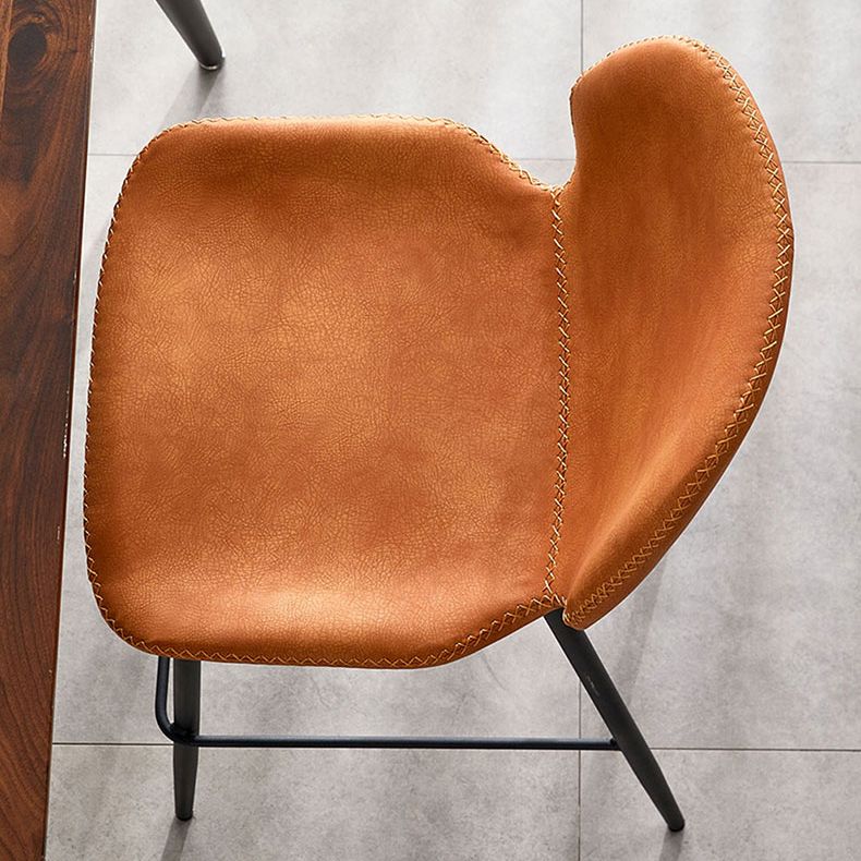Coffee Shop Bar Stool Leather Armless Modern Distressed Counter Stools Clearhalo 'Bar Furniture' 'Bar Stools' 'bar_stools' 'furniture_bar_stools' 'Kitchen & Dining Furniture' 'kitchen&dining_furn' 'kitchen' 'kitchen_furn' Furniture' 1200x1200_2330ce09-4080-4933-a816-828aa030063e
