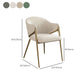 Kitchen Modern Indoor Chair Upholstered Arm Chair with Gold Legs