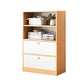 13.77" Wide Modern Wood Accent Chest with Drawers and 1 Shelf