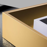 31.5-inch Tall Hall Console Table Glam Stone Accent Table with 1 Shelf Clearhalo 'Console Tables' 'console_tables' 'Entry & Mudroom Furniture' 'furn' 'furn_console_tables' 'Furniture' 1200x1200_23313215-3683-4497-9b44-438078753f42