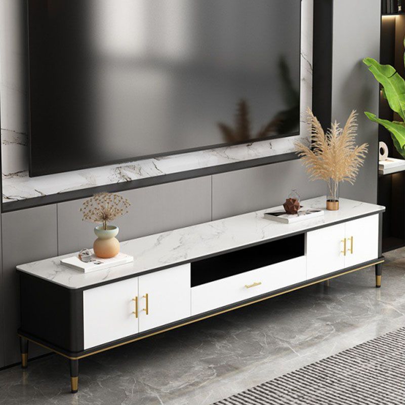 Console de meuble TV moderne, rangement ouvert, pour salon