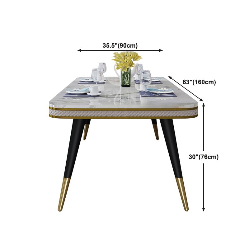 Luxury 1/2/5/7 Pieces Rectangle Dining Set Marble Dining Table with Leather Chairs Clearhalo 'Dining Room Sets' 'Dining Tables & Seating' 'dining_room_set' 'furn' 'furn_dining_room_set' 'Furniture' 'furniture_dining_room_set' 'Kitchen & Dining Furniture' 'kitchen&dining_furn' 'kitchen' 1200x1200_23323d09-98d5-440a-a546-594da1297aa5