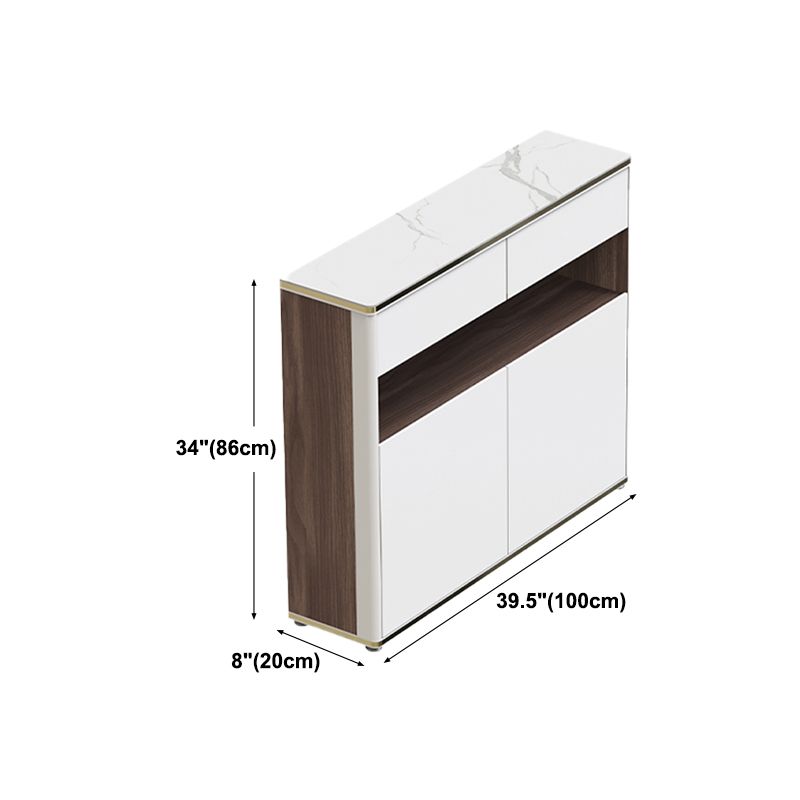 Wood Dining Room Sideboard Cabinet Glam Credenza with Storage and Drawer Clearhalo 'buffet_sideboard' 'Buffets & Sideboards' 'furn' 'furn_buffet_sideboard' 'Furniture' 'furniture_buffet_sideboard' 'Kitchen & Dining Furniture' 1200x1200_233294f6-7cca-475d-9601-6324b93073e9