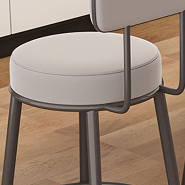 Modern Backrest Armless Counter Stool Iron Cafe Bar Stool with Cushion and Pedal Clearhalo 'Bar Furniture' 'Bar Stools' 'bar_stools' 'furn' 'furn_bar_stools' 'Furniture' 'furniture_bar_stools' 'Kitchen & Dining Furniture' 1200x1200_2334772e-c297-4a5d-a8cd-c81fe12b382c