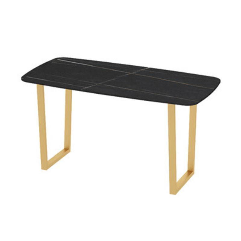 Rectangle Double Pedestal Dining Table Glam Stone Table for Milk Tea Shop Clearhalo 'Dining Tables & Seating' 'Dining Tables' 'dining_table' 'furn' 'furn_dining_table' 'Furniture' 'Kitchen & Dining Furniture' 1200x1200_23351094-285d-4b7a-a4b8-84b19a1d01f4