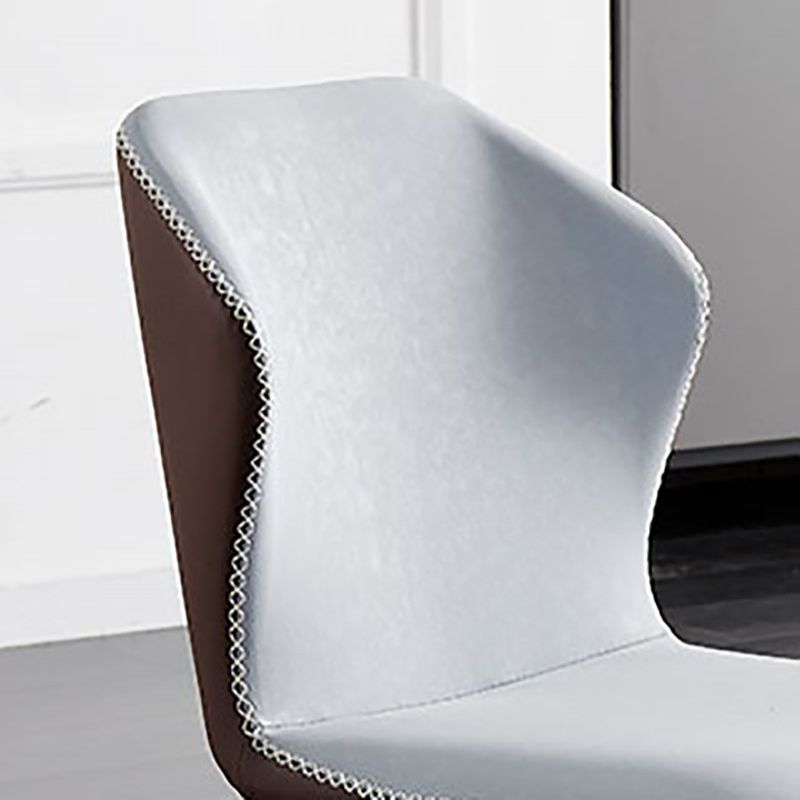 Industrial Metal Dining Room Chair Faux Leather Dining Armless Chair for Restaurant Use Clearhalo ' kitchen&dining_furn' 'Dining Chairs' 'Dining Tables & Seating' 'dining_chair' 'furn' 'furn_dining_chair' 'Furniture' 'furniture_dining_chair' 'Kitchen & Dining Furniture' 'kitchen' 1200x1200_2336961d-3930-402d-a8d9-36542418b1c8