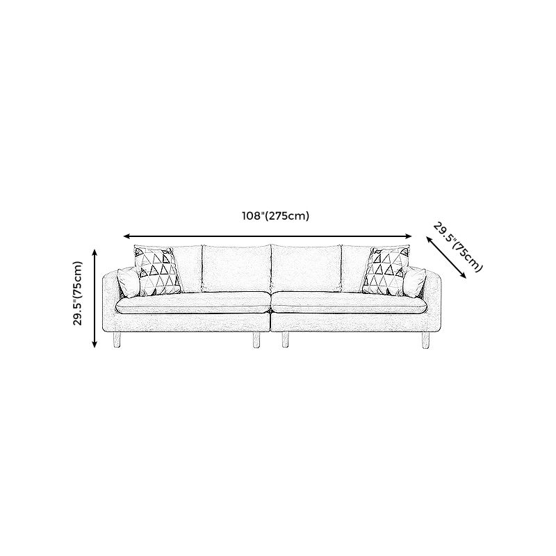 Square Arm Modern Sofa 30"W Linen Sofa for Living Room with Storage Clearhalo 'furn' 'furn_sofas' 'Furniture' 'furniture_sofas' 'kitchen' 'kitchen_sofas' 'Living Room Furniture' 'Sofa' 'sofas' 1200x1200_23376d89-8599-4f41-bb46-5a55987b1ab3