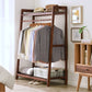 Armario contemporáneo Armario Pine Wood Armoire con barra de prenda para el hogar