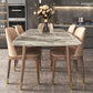 Modern Rectangle Dining Table Sintered Stone Top Ash Base Table with 4 Legs