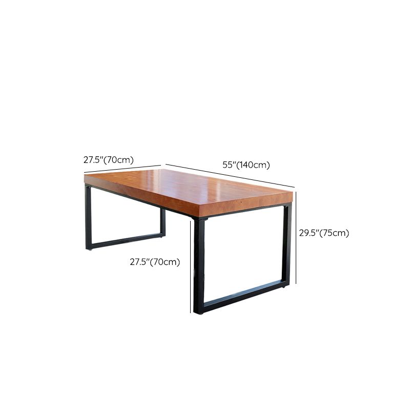 Rectangle Double Pedestal Dining Table Modern Wood Table for Home Clearhalo 'Dining Tables & Seating' 'Dining Tables' 'dining_table' 'furn' 'furn_dining_table' 'Furniture' 'Kitchen & Dining Furniture' 1200x1200_233a8020-3dc8-4f39-9dfa-8315c9bab3e7