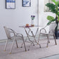 Industrial Style Dining Table Square Stainless Steel Folding Dining Table for Home Use Clearhalo 'Dining Tables & Seating' 'Dining Tables' 'dining_table' 'furn' 'furn_dining_table' 'Furniture' 'Kitchen & Dining Furniture' 1200x1200_233aa1bf-cd0e-4d3a-8e65-9d56d7b58509