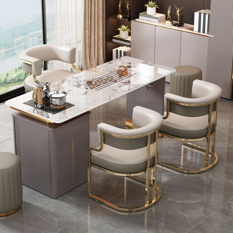 Sillas de comedor tapizadas al estilo glamor de la espalda abierta para el comedor para el comedor