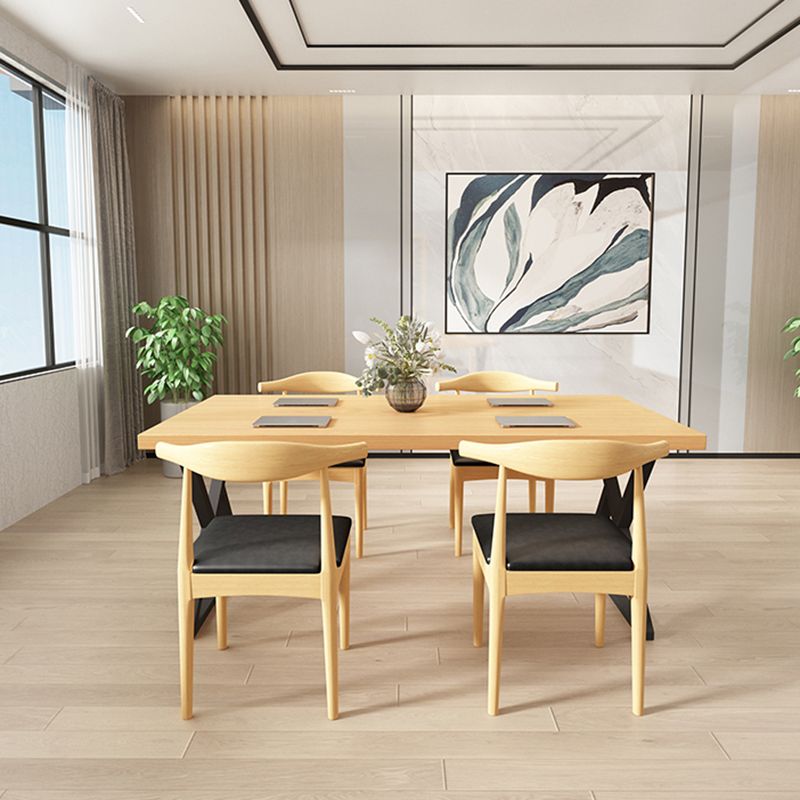 Industrial Pine Dining Room Set 1/4/5 Pieces Rectangle Dining Table Set Clearhalo 'Dining Room Sets' 'Dining Tables & Seating' 'dining_room_set' 'furn' 'furn_dining_room_set' 'Furniture' 'Kitchen & Dining Furniture' 1200x1200_233e7545-bbc9-4619-bee1-2e4d4caa5b68