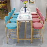 Glam Bar-height Table Faux Marble Top Pub Table for Dining Room Clearhalo 'Bar Furniture' 'Bar Tables' 'bar_tables' 'furn' 'furn_bar_tables' 'Furniture' 'Kitchen & Dining Furniture' 1200x1200_233ebda0-a04b-46c8-aea4-bd9bbb12b0f5